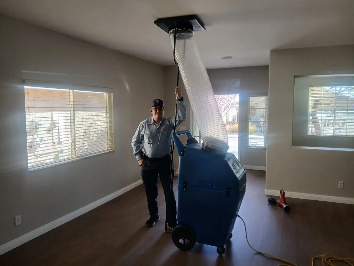 Professional Dryer Vent Cleaning work inside a Lynn Haven home